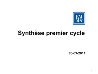 Synthèse premier cycle 05-09-2011 