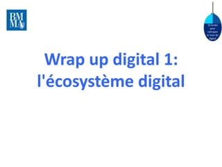 10 lundis 
pour 
rattraper 
le train du 
digital 
Wrap up digital 1: 
l'écosystème digital 
 