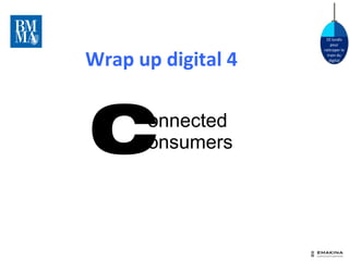 10 lundis 
pour 
rattraper le 
train du 
digital 
Wrap up digital 4 
Connected 
onsumers 
 