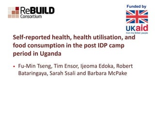 Health financing in post conflict settings - July 2015