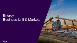 Energy
Business Unit & Markets
 