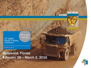 THE GRADE
MAKING
Hollywood, Florida
February 28 – March 2, 2016
 