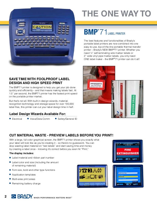 bmp71 label printer