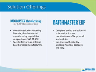 BatchMaster Software Pvt. Ltd.- Company Profile | PPTX
