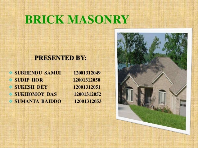 brick masonry brick masonry