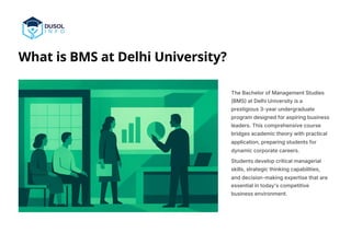 BMS DU Course: Comprehensive Guide to Management Excellence and Career ...