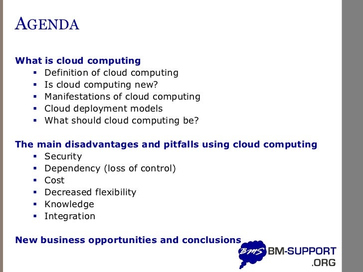 Advantages and disadvantages of cloud computing