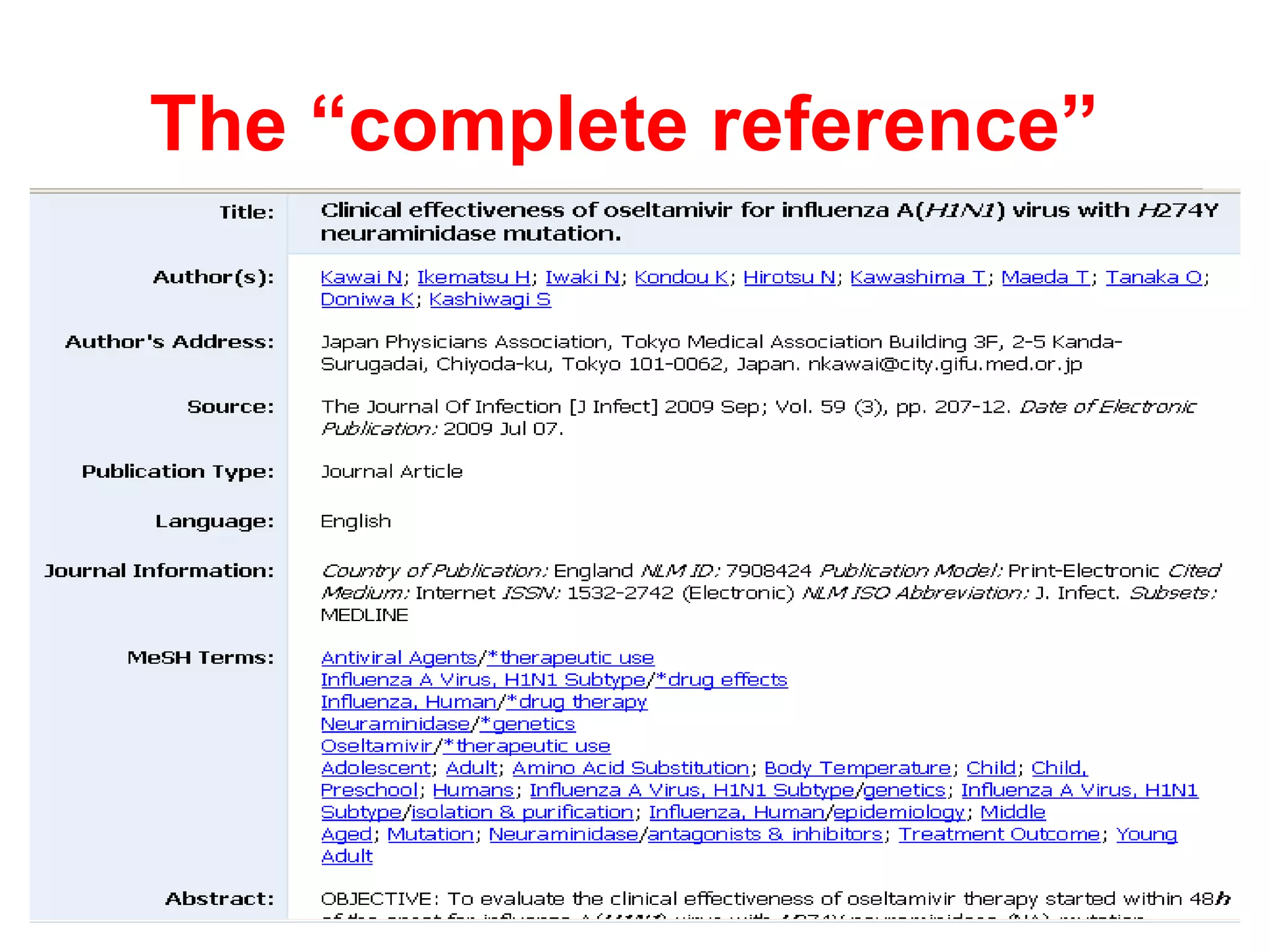 The “complete reference”  