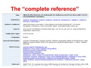 The “complete reference”  