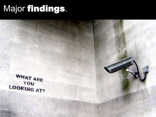 Major findings.
 