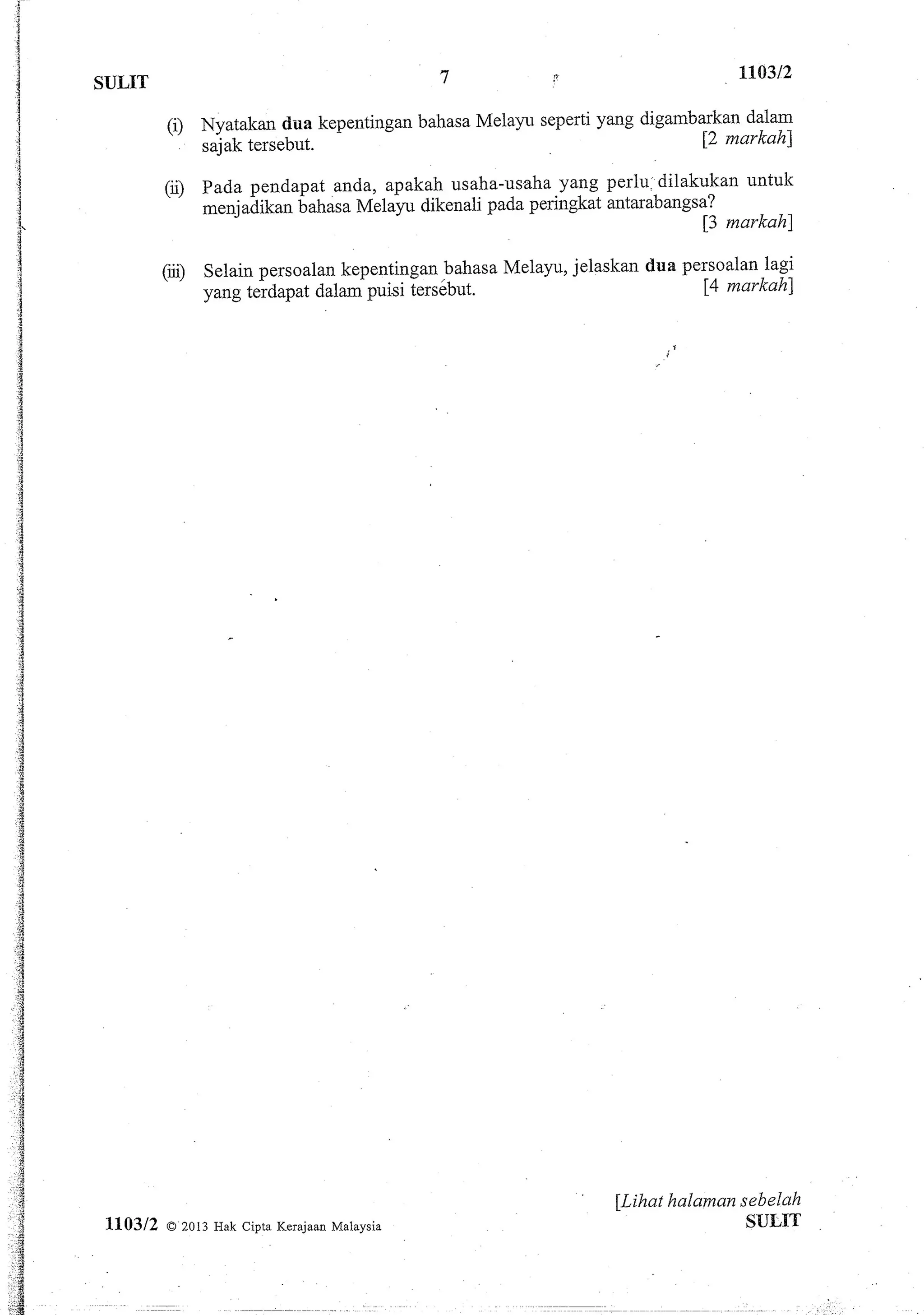 Contoh Soalan Peperiksaan Bahasa Melayu Tingkatan 5 Pdf