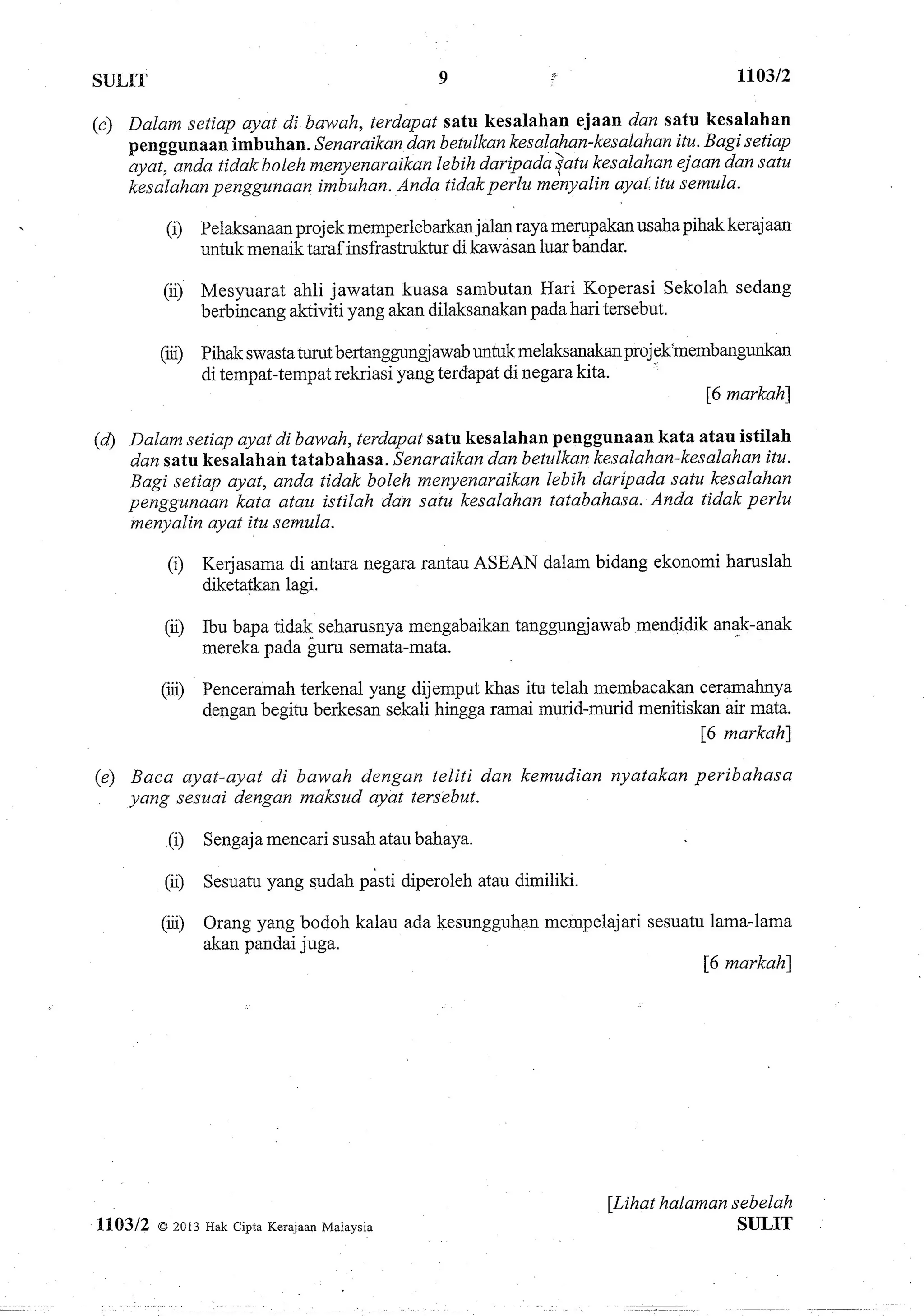 Contoh Soalan Peperiksaan Bahasa Melayu Tingkatan 5 Pdf