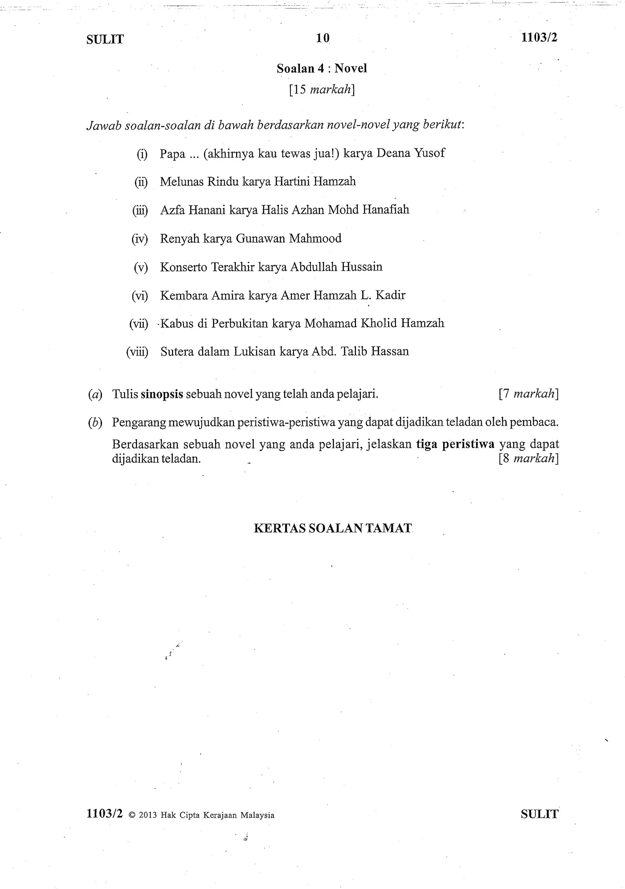 Contoh Soalan Peperiksaan Bahasa Melayu Tingkatan 5 Pdf