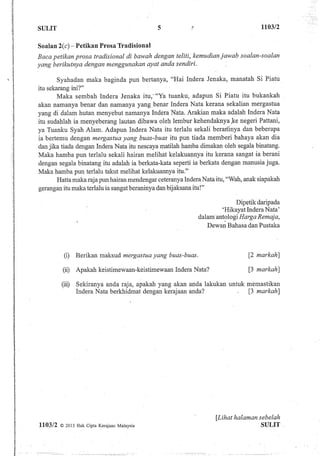 Contoh Soalan Peperiksaan Bahasa Melayu Tingkatan 5 Pdf