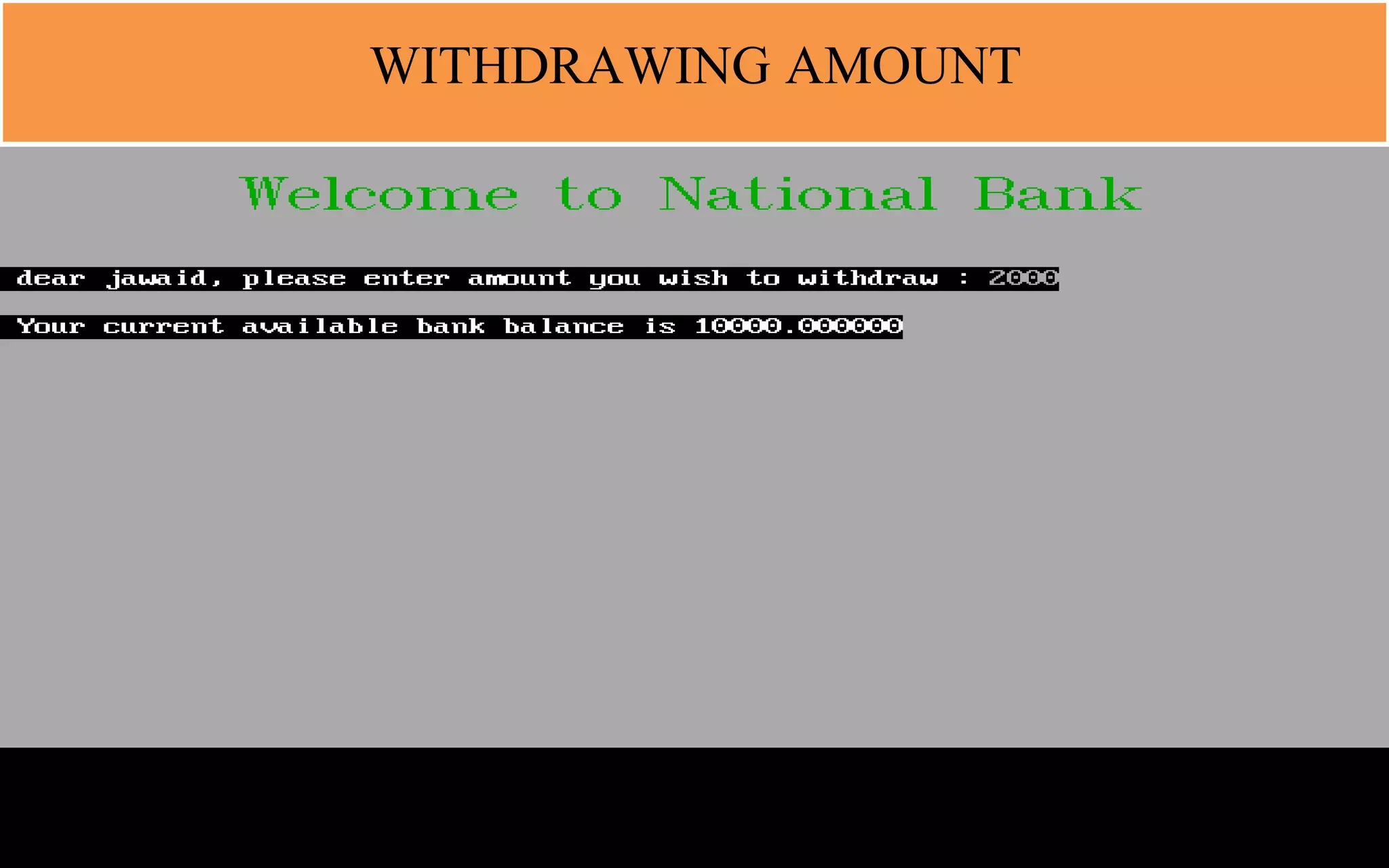 Banking Management System Project | PPTX