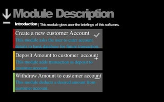 Banking Management System Project | PPTX