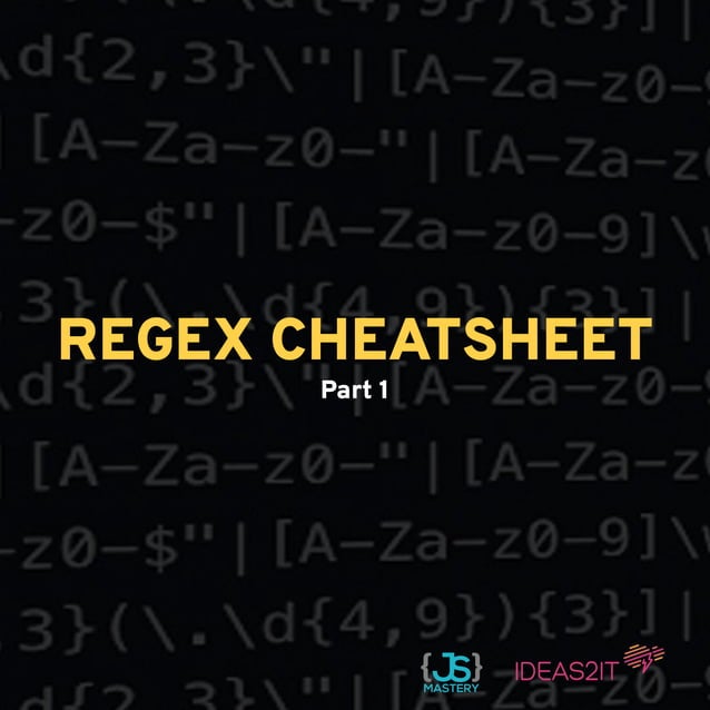 Regex cheatsheet part-1 | PDF