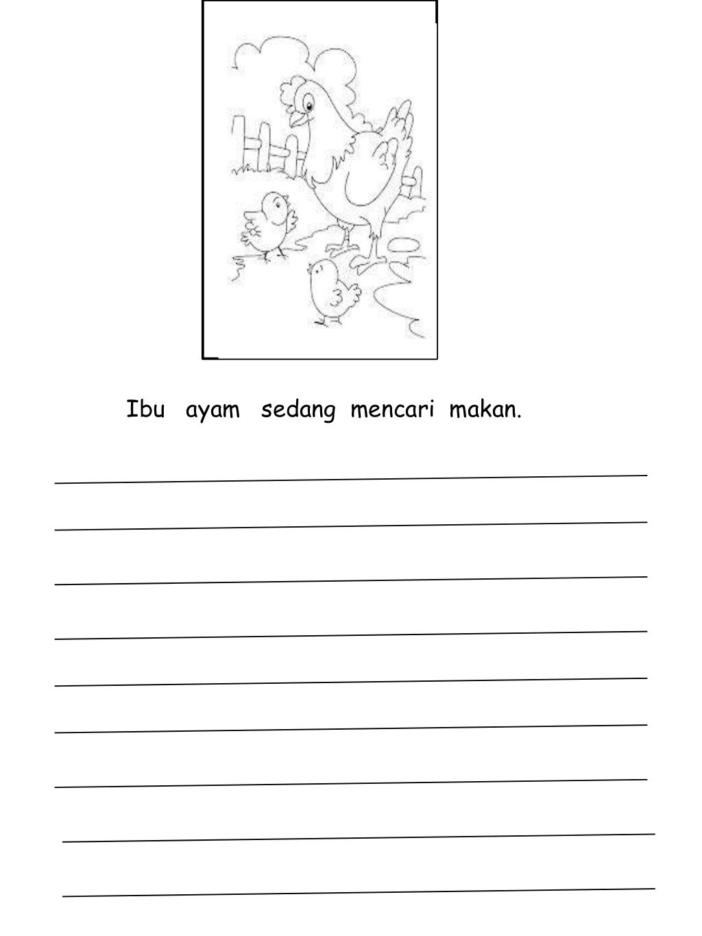 Latihan Menulis Bahasa Melayu Tahun 1