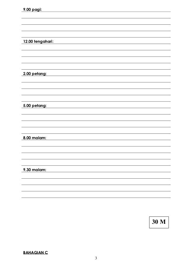 Bm tahun 3 penulisan pksr 1 2009