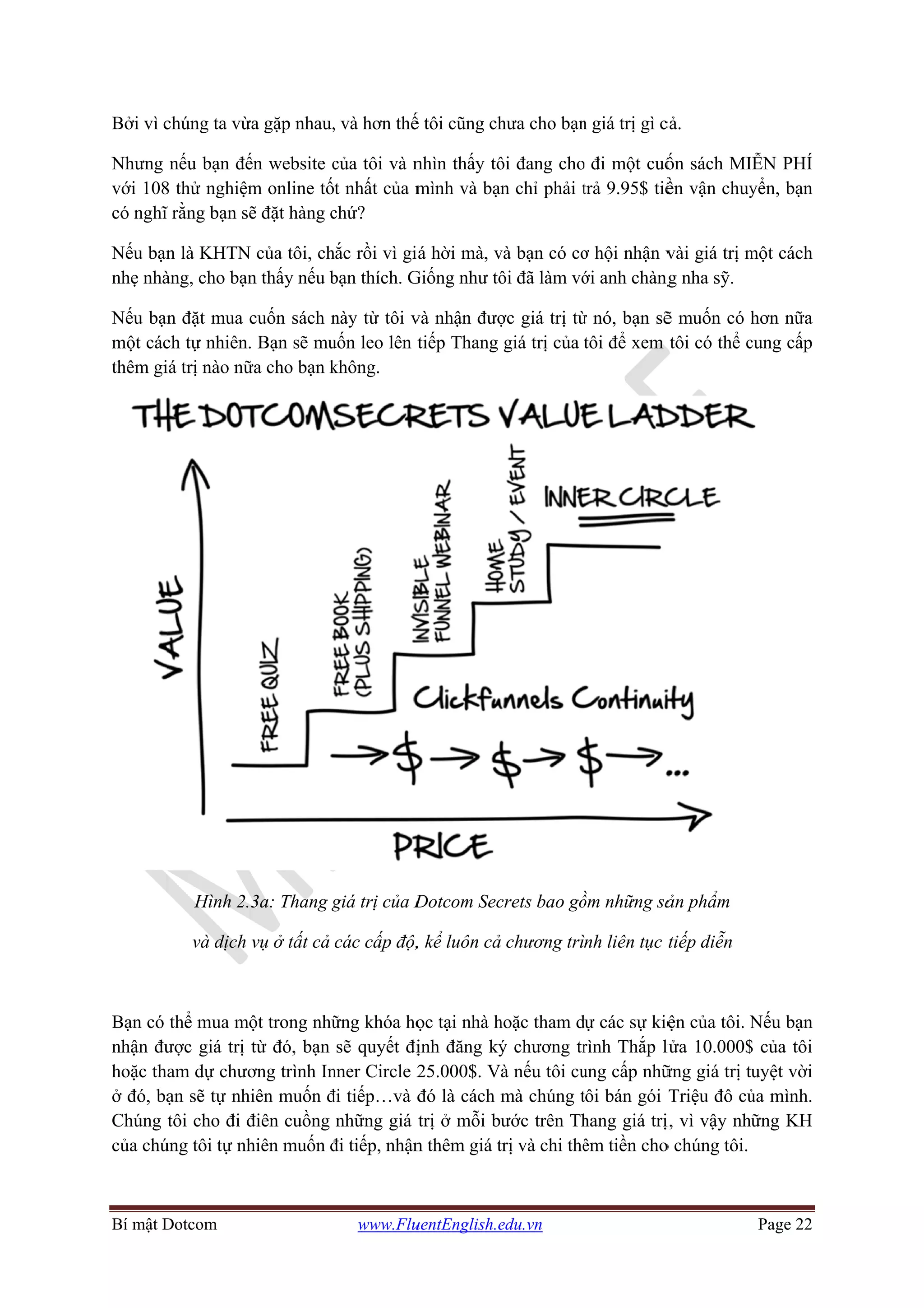 Bí mật D
Bởi vì c
Nhưng
với 108
có nghĩ
Nếu bạn
nhẹ nhà
Nếu bạn
một các
thêm gi
Bạn có
nhận đư
hoặc th
ở đó, bạ
Chúng
của chú
Dotcom
chúng ta vừ
nếu bạn đế
8 thử nghiệm
ĩ rằng bạn sẽ
n là KHTN
àng, cho bạn
n đặt mua c
ch tự nhiên.
iá trị nào nữ
Hình 2.
và dịch
thể mua mộ
ược giá trị
am dự chươ
ạn sẽ tự nh
tôi cho đi đ
úng tôi tự nh
ừa gặp nhau,
ến website c
m online tố
ẽ đặt hàng c
N của tôi, ch
n thấy nếu b
cuốn sách n
. Bạn sẽ mu
ữa cho bạn k
3a: Thang g
vụ ở tất cả
ột trong nhữ
từ đó, bạn
ơng trình In
iên muốn đ
điên cuồng
hiên muốn đ
www.Flu
, và hơn thế
của tôi và n
t nhất của m
chứ?
hắc rồi vì gi
bạn thích. G
này từ tôi v
uốn leo lên t
không.
giá trị của D
các cấp độ,
ững khóa họ
sẽ quyết đị
nner Circle 2
đi tiếp…và đ
những giá
đi tiếp, nhận
uentEnglish.e
ế tôi cũng ch
nhìn thấy tô
mình và bạn
á hời mà, v
Giống như tô
và nhận đượ
tiếp Thang
Dotcom Sec
, kể luôn cả
ọc tại nhà h
ịnh đăng ký
25.000$. V
đó là cách
trị ở mỗi b
n thêm giá t
edu.vn
hưa cho bạn
ôi đang cho
n chỉ phải t
và bạn có cơ
ôi đã làm vớ
ợc giá trị từ
giá trị của
crets bao gồ
chương trì
hoặc tham d
ý chương tr
à nếu tôi cu
mà chúng t
ước trên Th
trị và chi thê
n giá trị gì c
o đi một cuố
trả 9.95$ tiề
ơ hội nhận v
ới anh chàng
ừ nó, bạn sẽ
tôi để xem
ồm những sả
nh liên tục
dự các sự kiệ
rình Thắp lử
ung cấp nhữ
tôi bán gói
hang giá trị
êm tiền cho
cả.
ốn sách MI
ền vận chuy
vài giá trị m
g nha sỹ.
ẽ muốn có h
tôi có thể c
ản phẩm
tiếp diễn
ện của tôi. N
lửa 10.000$
ững giá trị t
Triệu đô củ
ị, vì vậy nh
o chúng tôi.
Page 22
IỄN PHÍ
yển, bạn
một cách
hơn nữa
cung cấp
Nếu bạn
$ của tôi
uyệt vời
ủa mình.
ững KH
 