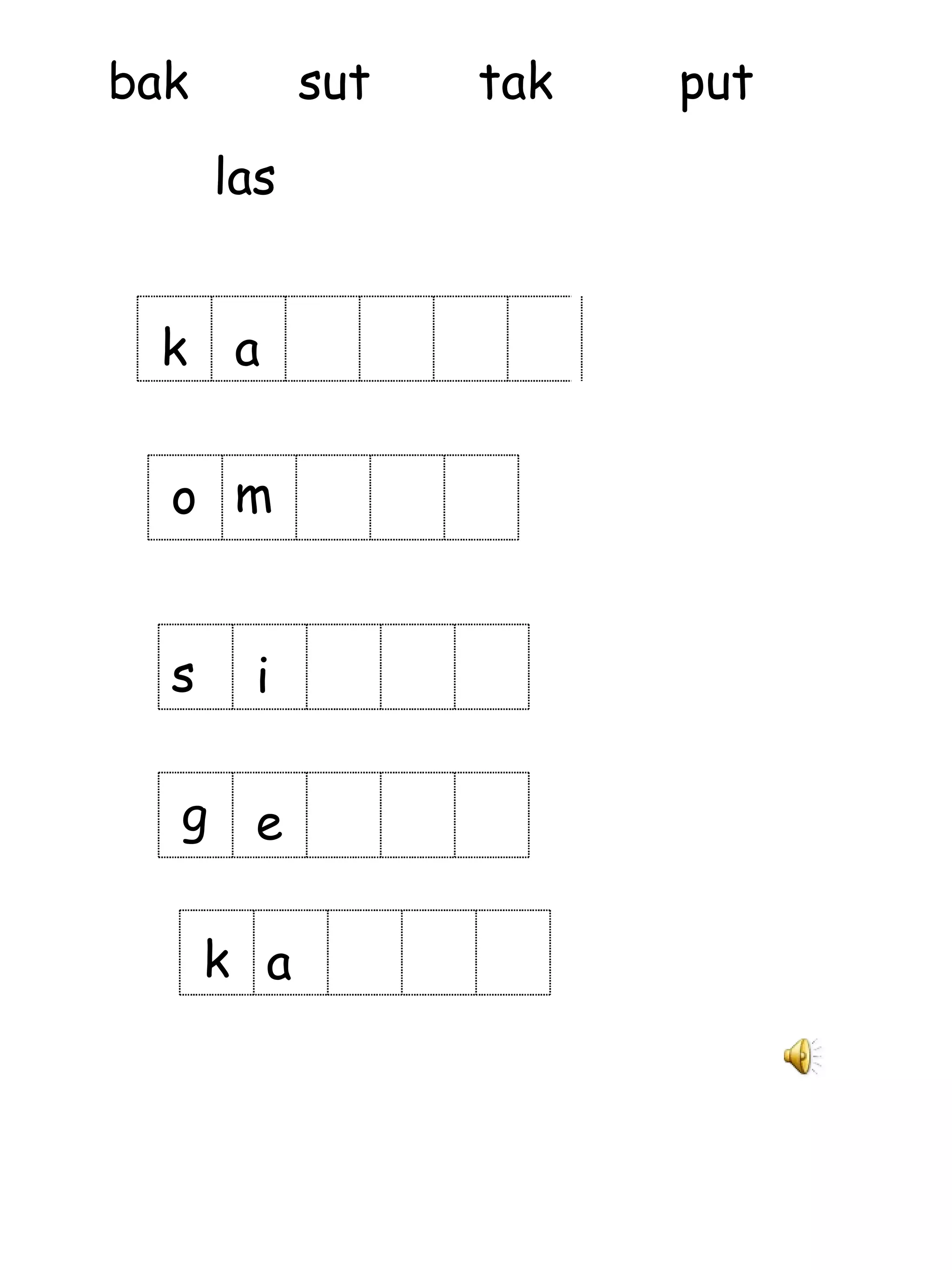 k a o m s i g e k a bak sut tak put las 