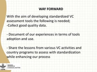 Experience with value chain benchmarking tools 