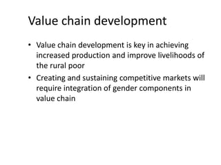 Innovation strategies for integrating gender into a livestock value chain