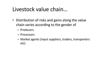 Innovation strategies for integrating gender into a livestock value chain