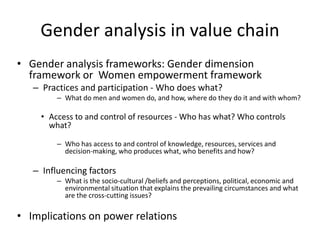 Innovation strategies for integrating gender into a livestock value chain