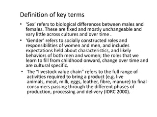 Innovation strategies for integrating gender into a livestock value chain