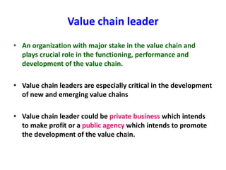 Sheep and goat value chains development in Ethiopia: Basic concepts of value chain analysis