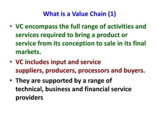 Sheep and goat value chains development in Ethiopia: Basic concepts of value chain analysis