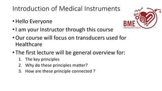 Basic Concepts of Medical Instruments/ Transducers | PDF
