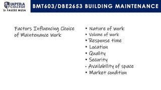 Building Maintenance