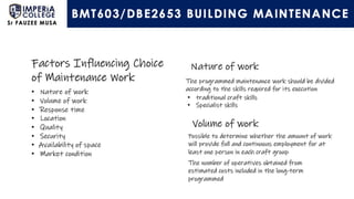 Building Maintenance