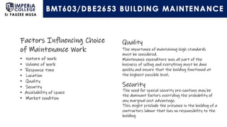 Building Maintenance