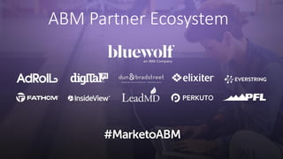 Marvel Marketers
All things ABM
BMUG
Maneeza Aminy - CEO - Maneeza@marvelmarketers.com
Amanda Thall - ABM Practice Lead - Amanda@marvelmarketers.com
 