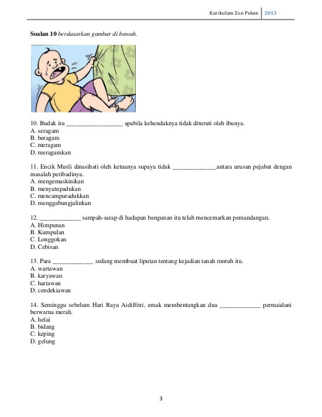 Bahasa Mealtu Pemahaman UPSR