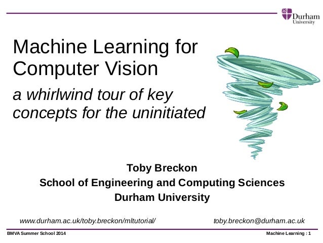 machine learning and computer vision