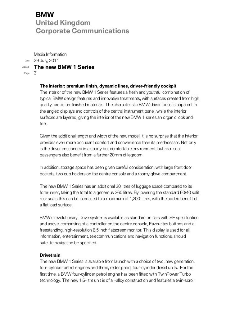 Bmw 1 Series Press Pack Pdf