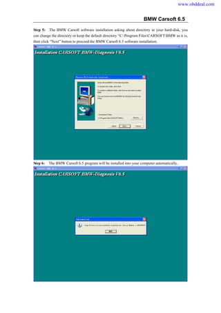BMW Carsoft 6.5 Software Installation Instruction | PDF