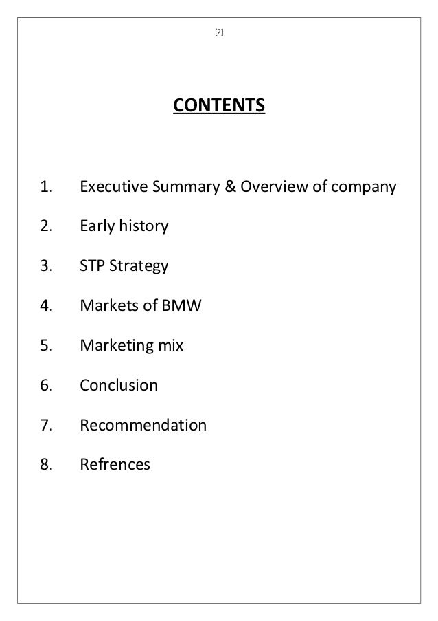 bmw marketing mix As one of the most significant inventions in human history, the amount of cars had increased rapidly in the recent years the competition had been much more intense in automotive manufacturing therefore, it was necessary for bmw to find a useful marketing mix a survey and two interviews were. bmw marketing mix As one of the most significant inventions in human history, the amount of cars had increased rapidly in the recent years the competition had been much more intense in automotive manufacturing therefore, it was necessary for bmw to find a useful marketing mix a survey and two interviews were.