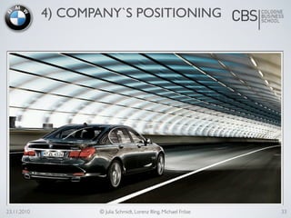 23.11.2010 © Julia Schmidt, Lorenz Illing, Michael Fröse
4) COMPANY`S POSITIONING
33
 