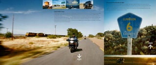 Die teuerste Prachtstraße der Welt.
                                                                                                                                                   Durch Colorado, von Ouray bis Silverton, verläuft der berühmte Million Dollar Highway. Gebaut wurde diese Strecke mit dem Schotter aus

                                                                                                                                                   den alten Bergminen, und der enthält tatsächlich jede Menge Goldstaub. Doch der wahre Reichtum befindet sich jenseits des Straßenrandes:

                                                                                                                                                   Dort beeindruckt die Landschaft durch eine farbenprächtige Pflanzenwelt, in der nicht nur Elche, Bären und Hirsche heimisch sind, sondern

                                                                                                                                                   sogar Kolibris. Und sollte tatsächlich mal ein Kojote den Weg der BMW K 1200 LT kreuzen: Das serienmäßige BMW Motorrad Integral ABS

                                                                                                                                                   reagiert nicht nur bei plötzlichem Wildwechsel schnell und sicher.

Groß. Größer. Texas.
In Texas herrschen andere Dimensionen: Die Prärie ist weiter, die Steaks sind größer, die Cowboyhüte höher und die Güterzüge der Rio Grande Main

Line länger. Beim Duell der Maschinen hat der Lokomotivführer allerdings nicht den Hauch einer Chance, denn der Motor der BMW K 1200 LT

entwickelt sein enormes Drehmoment von maximal 120 Nm bereits bei 5.250 U/min. So bringt der Luxustourer einen schneller, als man will nach

Tascosa, einem verschlafenen Nest an der Ranch Road 1061. Ab und zu wacht es für ein Rodeo richtig auf. Bei dieser Gelegenheit wird Bikern dann

der Unterschied zwischen einer Tour auf der BMW K 1200 L und einem Ritt beim traditionellen Bronco Riding klar: Ein ungezähmtes Pferd hat
                                                        T

weder ein äußerst komfortabel gefedertes Fahrwerk – noch sitzt man auf ihm tagelang bequem im Sattel. Lässiger als auf der BMW K 1200 L kann
                                                                                                                                       T

man also gar nicht in den Sonnenuntergang fahren.
 