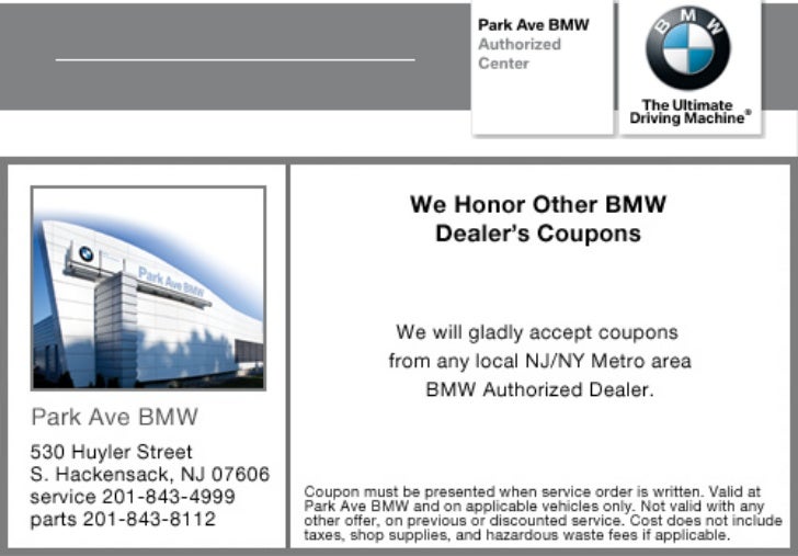BMW Coupon Special NJ New Jersey BMW Dealer