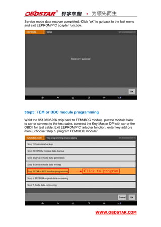 Bmw FEM BDC smart key programming with OBDSTAR X300 DP | PDF