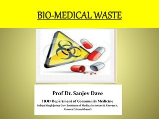 Prof Dr. Sanjev Dave
HOD Department of Community Medicine
Soban Singh Jeena Govt Institute of Medical sciences & Research,
Almora (Uttarakhand)
 