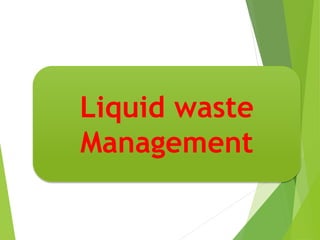Liquid waste
Management
 