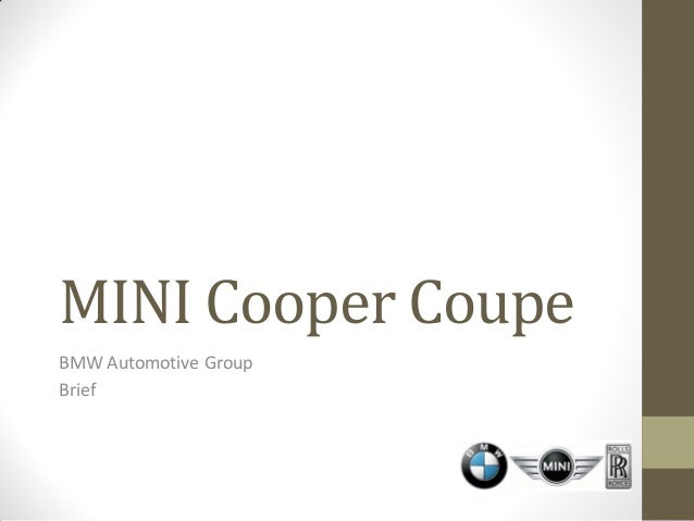 Bmw Mini Creative Brief Group Project
