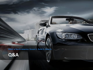 BMW of North America: Dream It. Build It. Drive It. | PPT